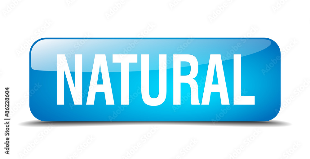 natural blue square 3d realistic isolated web button natural blue square 3d realistic isolated web button