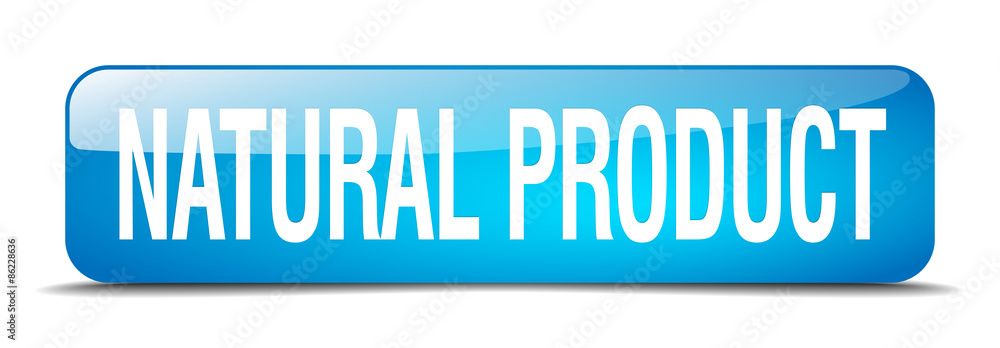 natural product blue square 3d realistic isolated web button natural product blue square 3d realistic isolated web button