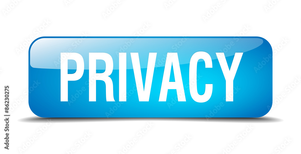 privacy blue square 3d realistic isolated web button privacy blue square 3d realistic isolated web button