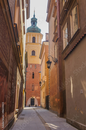 One of the nice streets in Warsaw, Poland