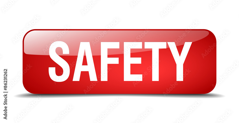 safety red square 3d realistic isolated web button safety red square 3d realistic isolated web button