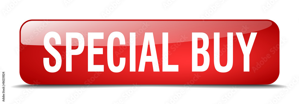 special buy red square 3d realistic isolated web button special buy red square 3d realistic isolated web button