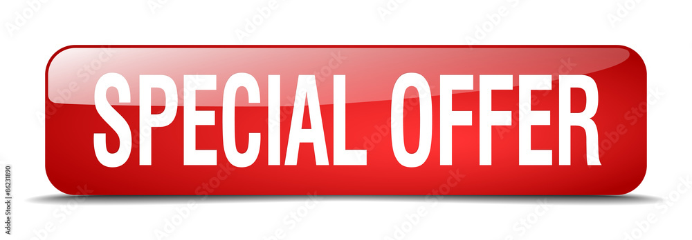 special offer red square 3d realistic isolated web button special offer red square 3d realistic isolated web button