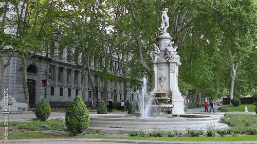 Fountain in the park of Madrid