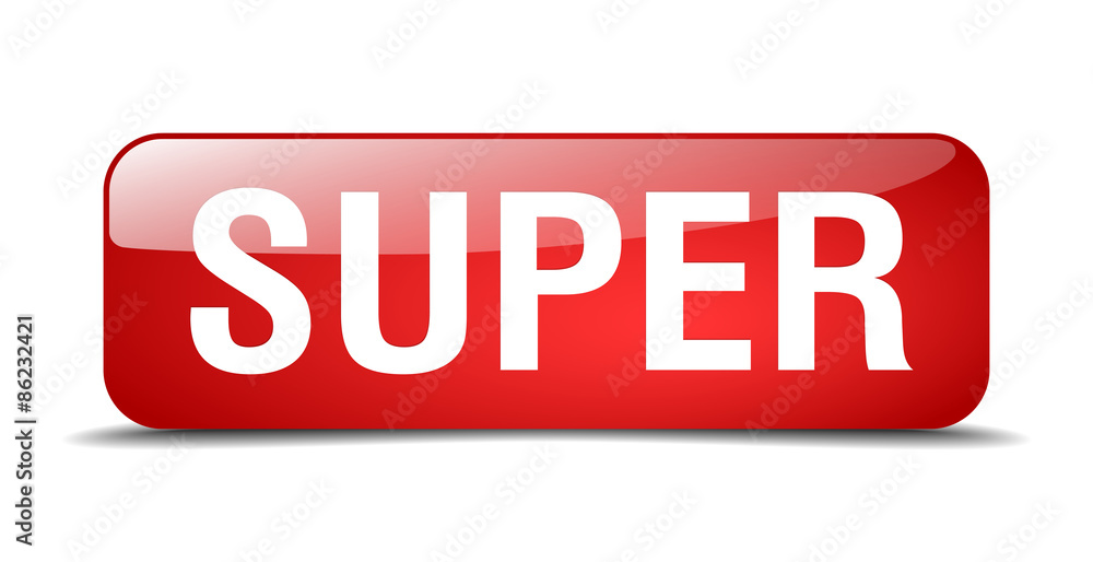 super red square 3d realistic isolated web button super red square 3d realistic isolated web button