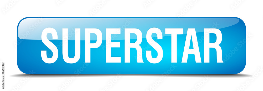 superstar blue square 3d realistic isolated web button superstar blue square 3d realistic isolated web button