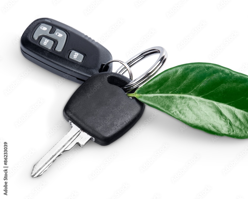 Hybrid Vehicle, Car Key, Environmental Conservation. Hybrid Vehicle, Car Key, Environmental Conservation.