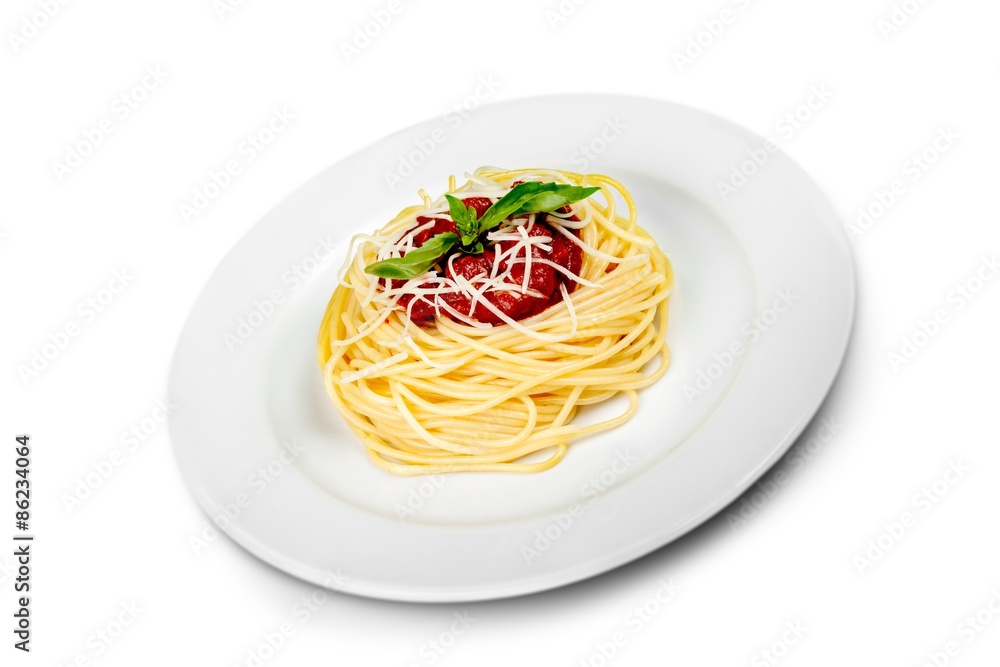 Spaghetti, pasta, plate. Spaghetti, pasta, plate.