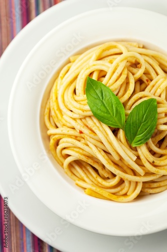 Spaghetti, Pasta, Bowl.