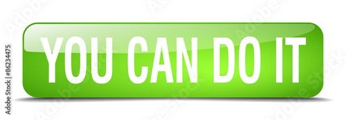 you can do it green square 3d realistic isolated web button