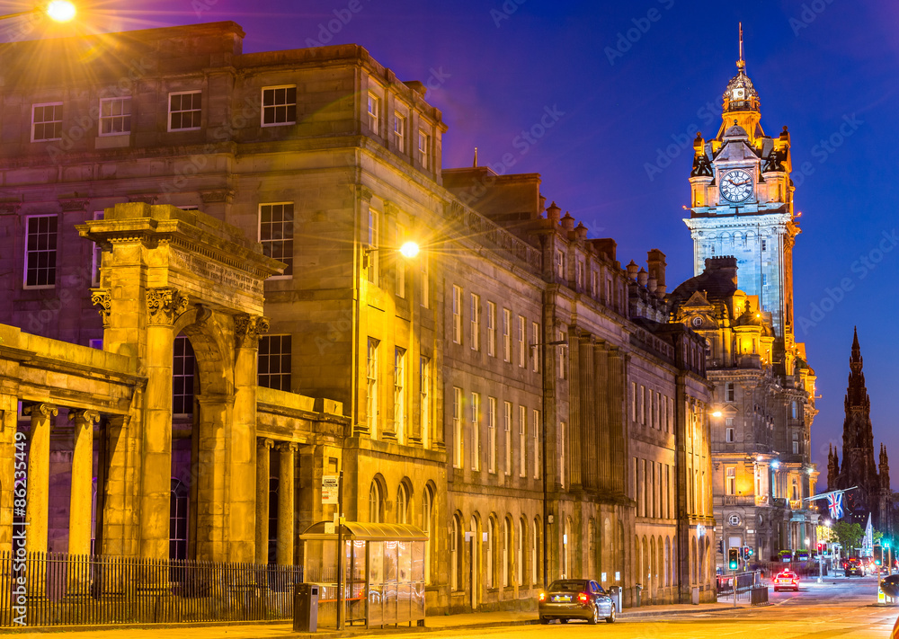A street in the city centre of Edinburgh - Scotland