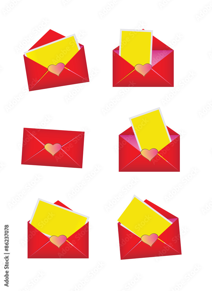 envelope red set envelope red set