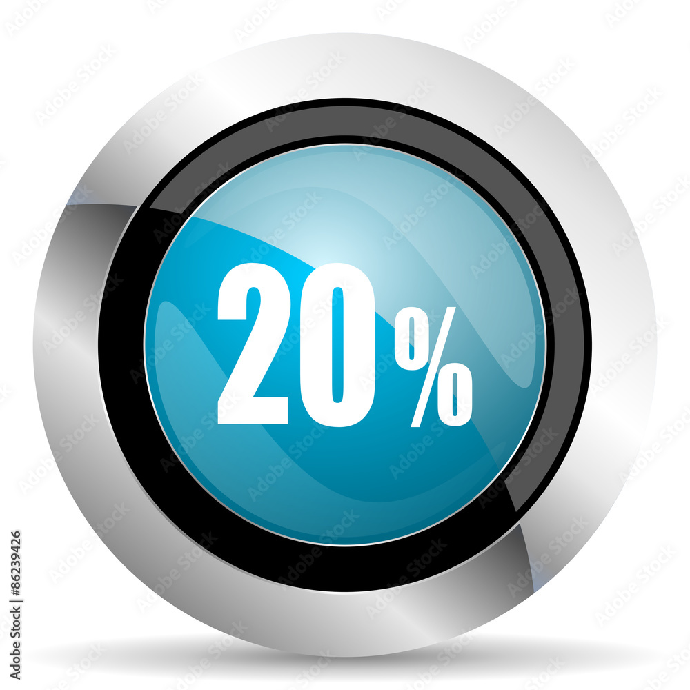 20 percent icon sale sign