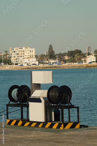 Fuel pump at a harbor photo