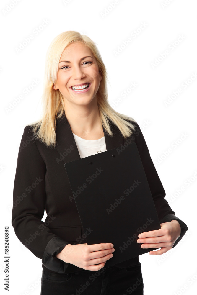 Cute businesswoman having fun looking at camera Cute businesswoman having fun looking at camera