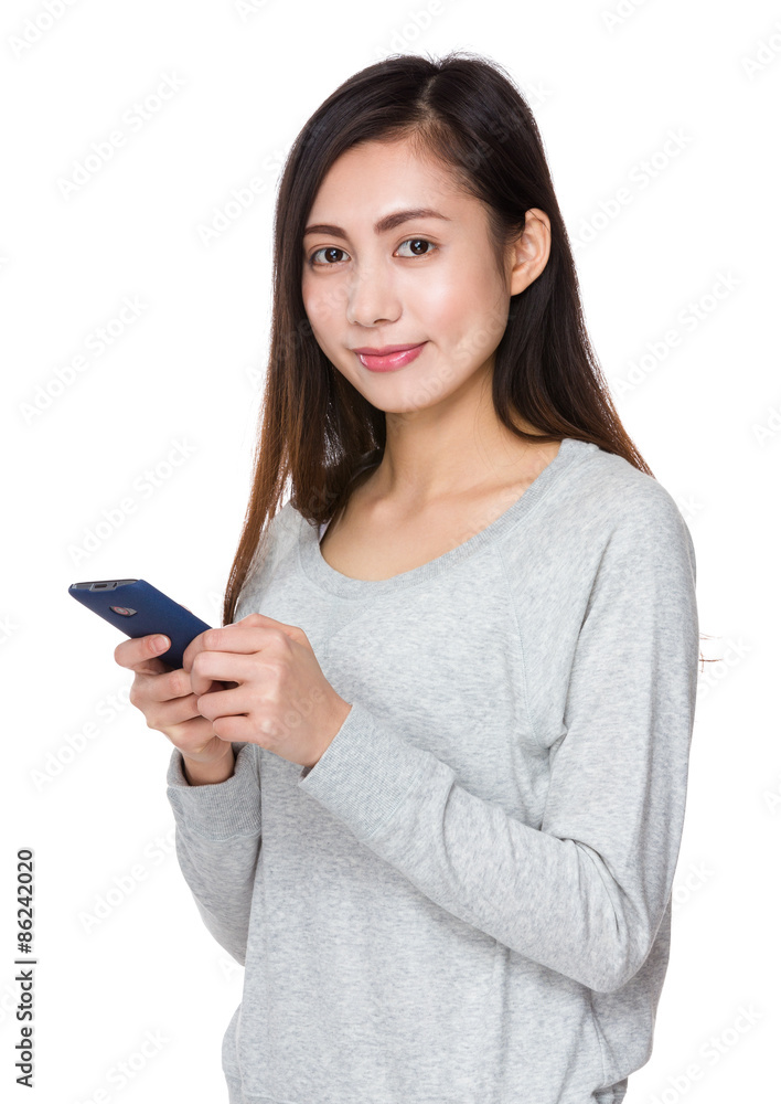 Asian woman use of smartphone
