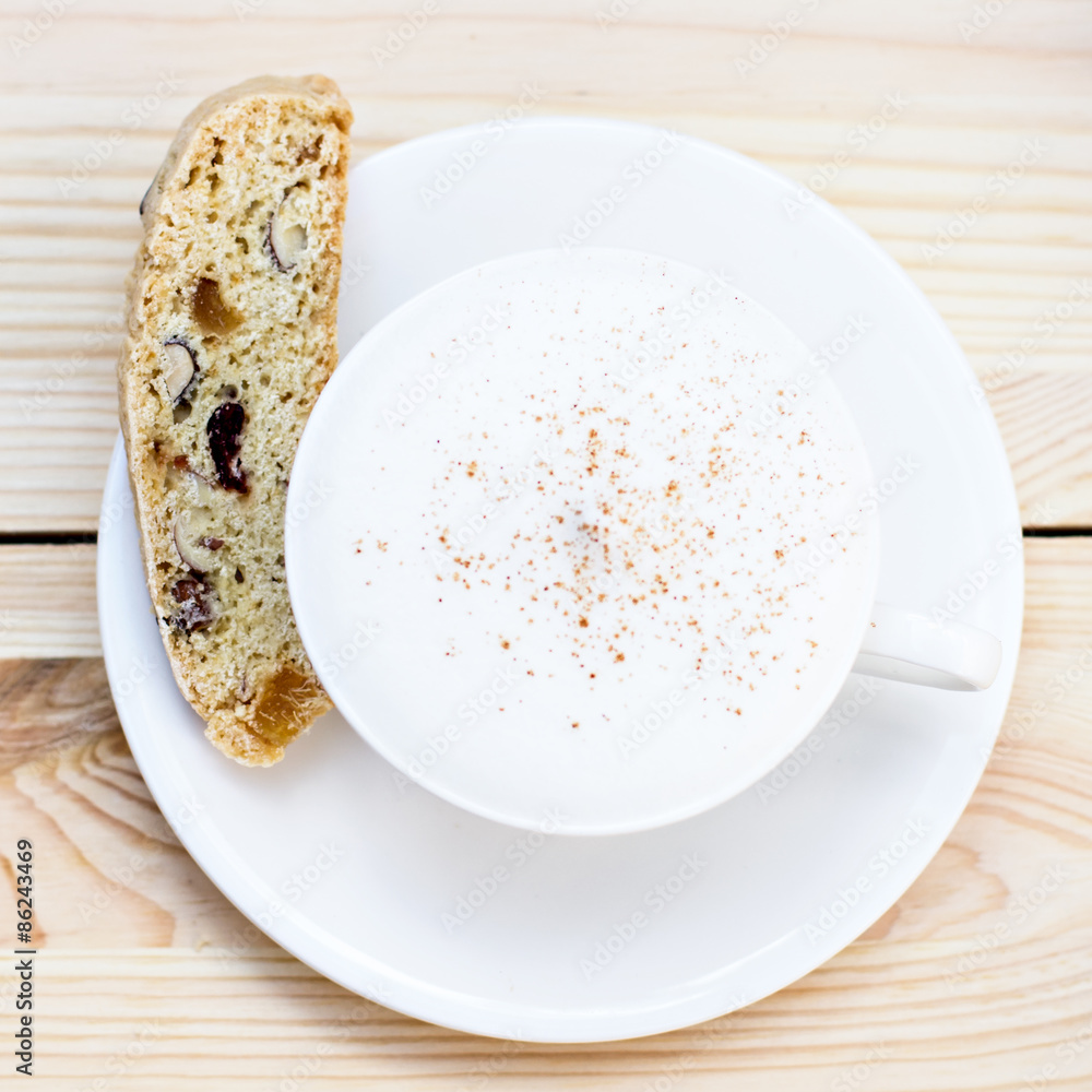 Biscotti with dried cranberries and coffee Biscotti with dried cranberries and coffee