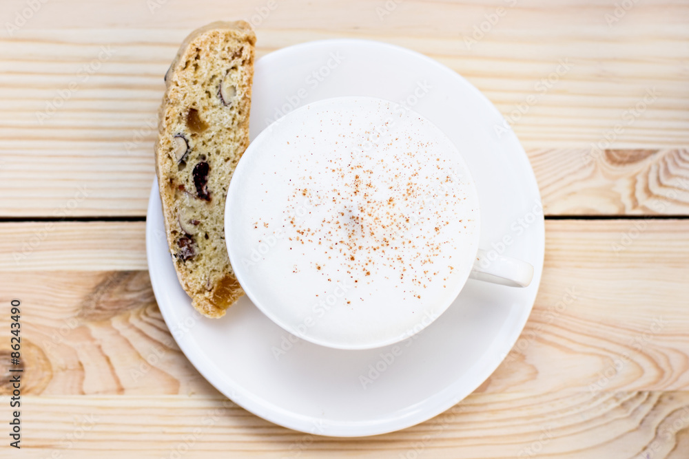Biscotti with dried cranberries and coffee Biscotti with dried cranberries and coffee