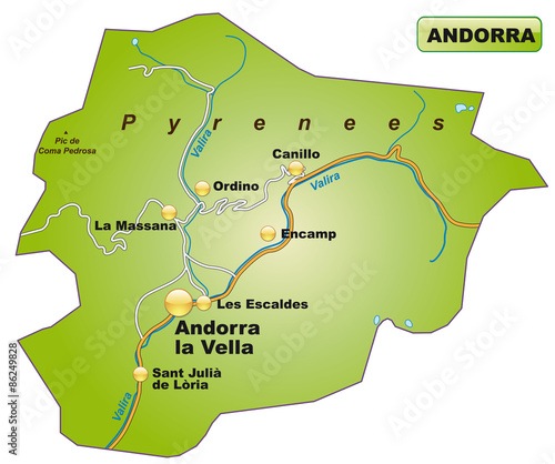Karte von Andorra