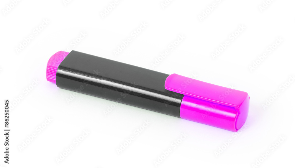Pink highlighter isolated Pink highlighter isolated