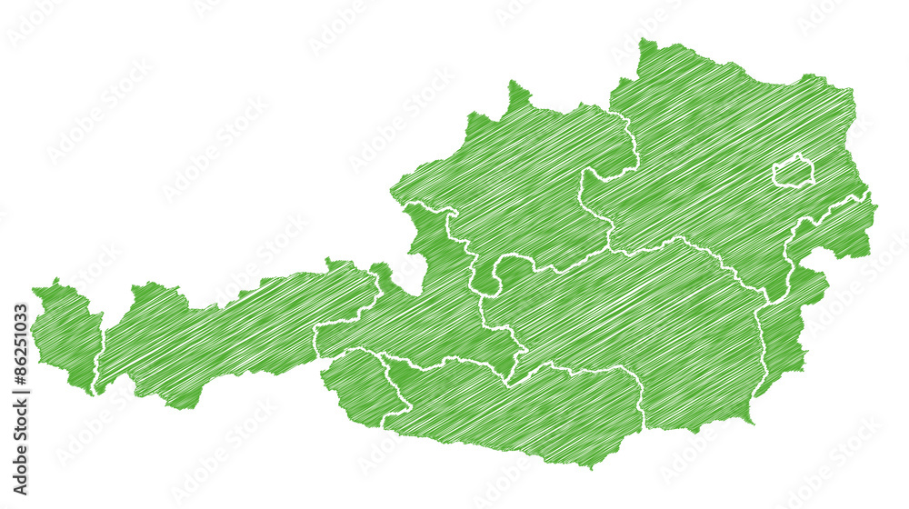 Scribble Landkarte Österreich Scribble Landkarte Österreich