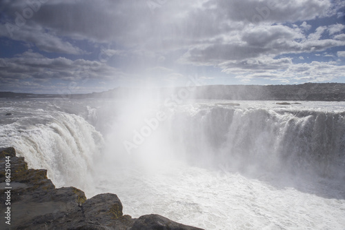 Close-up of Selfoss waterfall