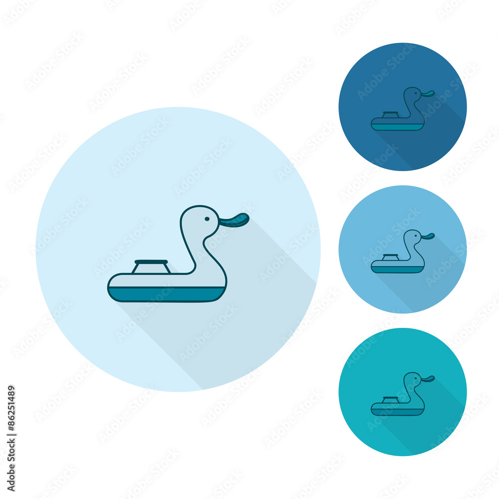 Summer and Beach Simple Flat Icons Summer and Beach Simple Flat Icons