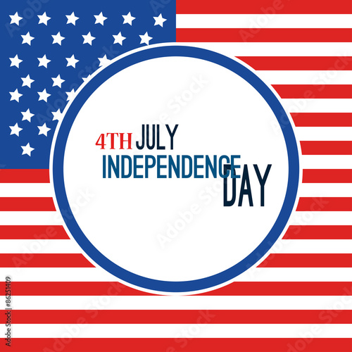 Happy 4th of July - Independence Day Vector Design - July 