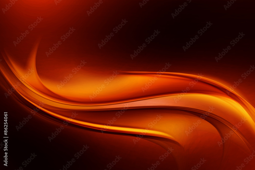 Fototapeta premium Dark Orange Modern Abstract Waves Background