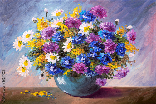 oil painting - bouquet of wildflowers