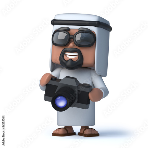 3d Arab takes a photo with his camera © Steve Young