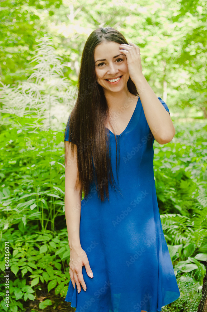 Beautiful happy young woman smiling
