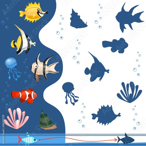 Find the shadow of marine inhabitants