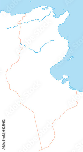 Tunesien in weiß - Vektor