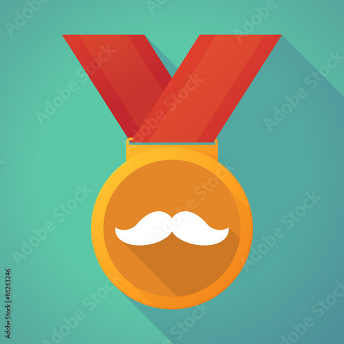 long shadow medal with a moustache