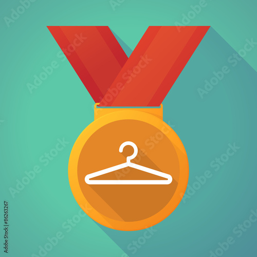 long shadow medal with a hanger