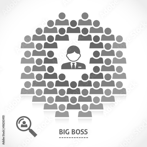 Concept of big boss team building