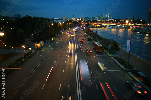background blur night city traffic lights © kichigin19