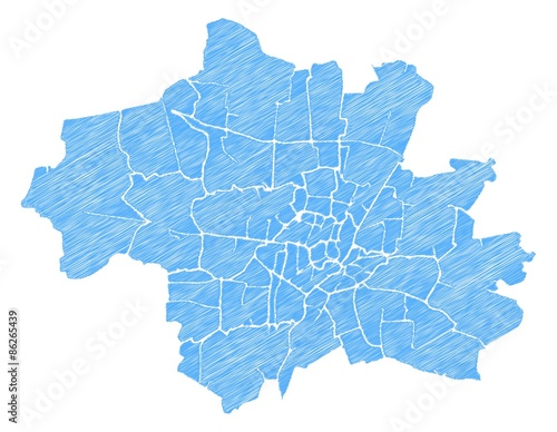 Scribble Stadtplan München