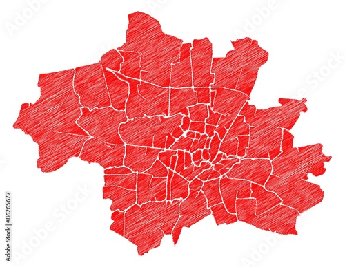 Scribble Stadtplan München
