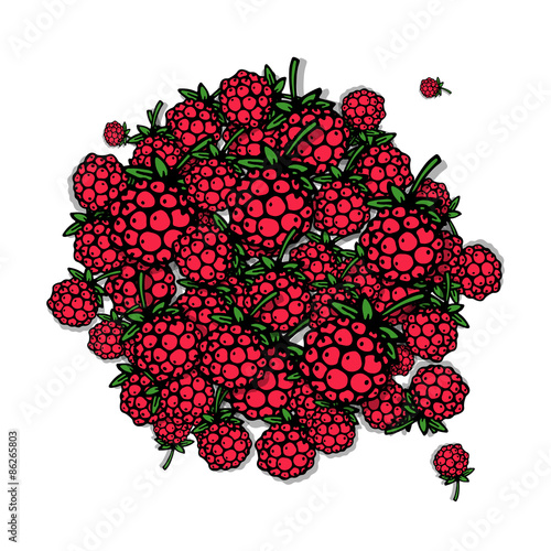 Raspberry frame, sketch for your design