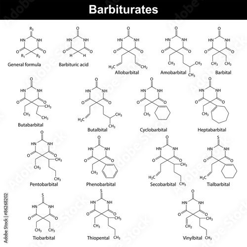 Barbiturate molecules