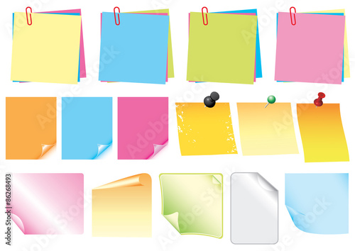 post-it and stickers