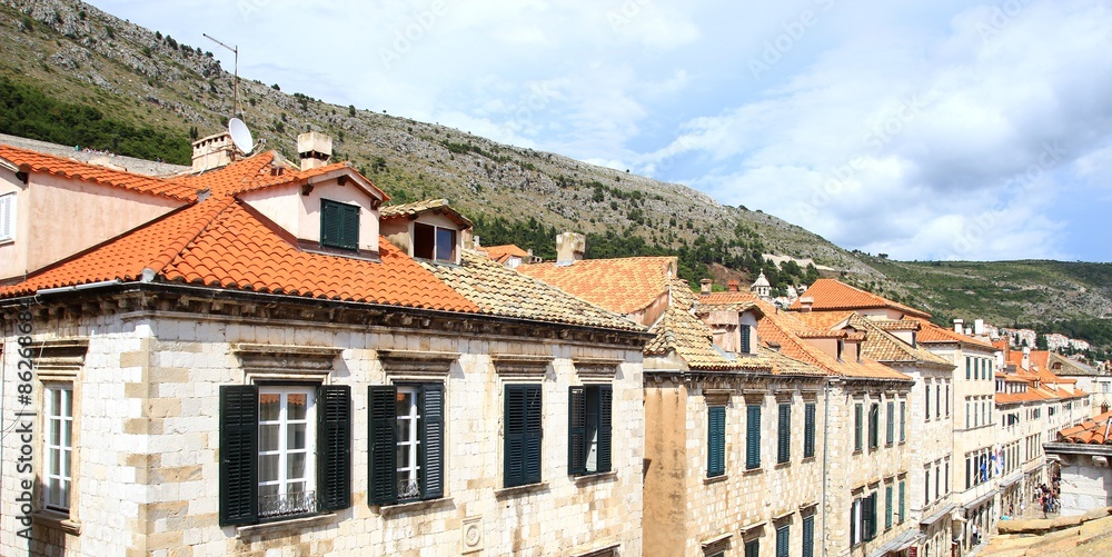 Dubrovnik house roofs
