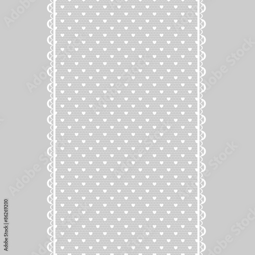 lace frame on gray background