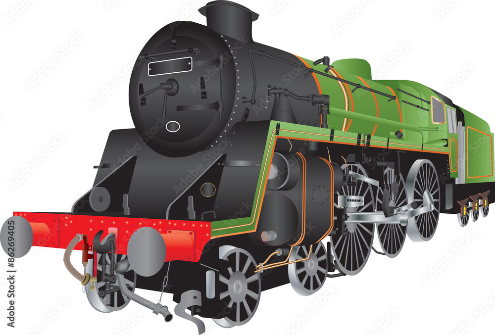 Fototapeta premium Steam Passenger Locomotive