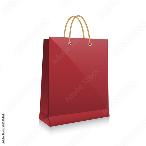 Shopping bag. Vector, isolated.