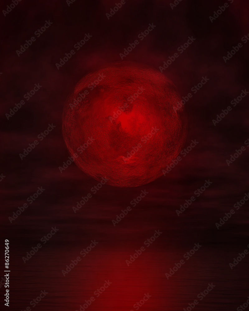 Naklejka premium Blood Moon