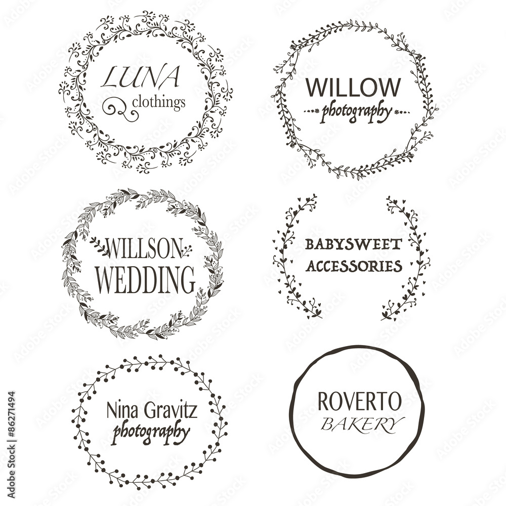 Six high Quality vector Labels