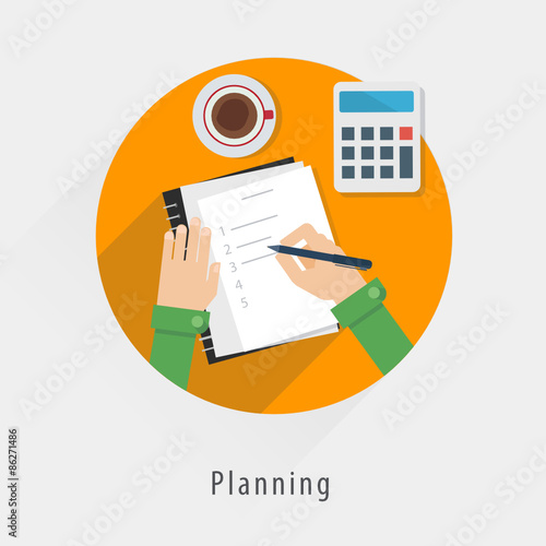 Planning - Flat vector illustration